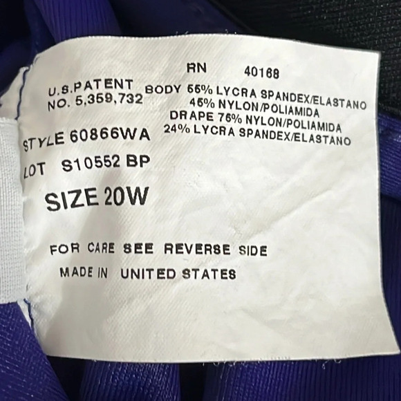 Miraclesuit 2023 Solid One Piece Plus Size Swim Suit in Cobalt - Size 20W - Picture 5 of 8